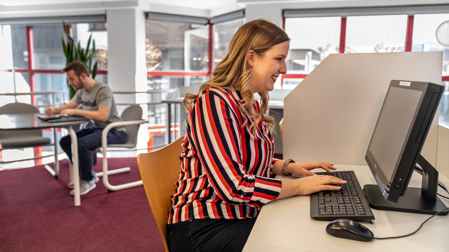 Arbeiten & Lernen Frau am Computer