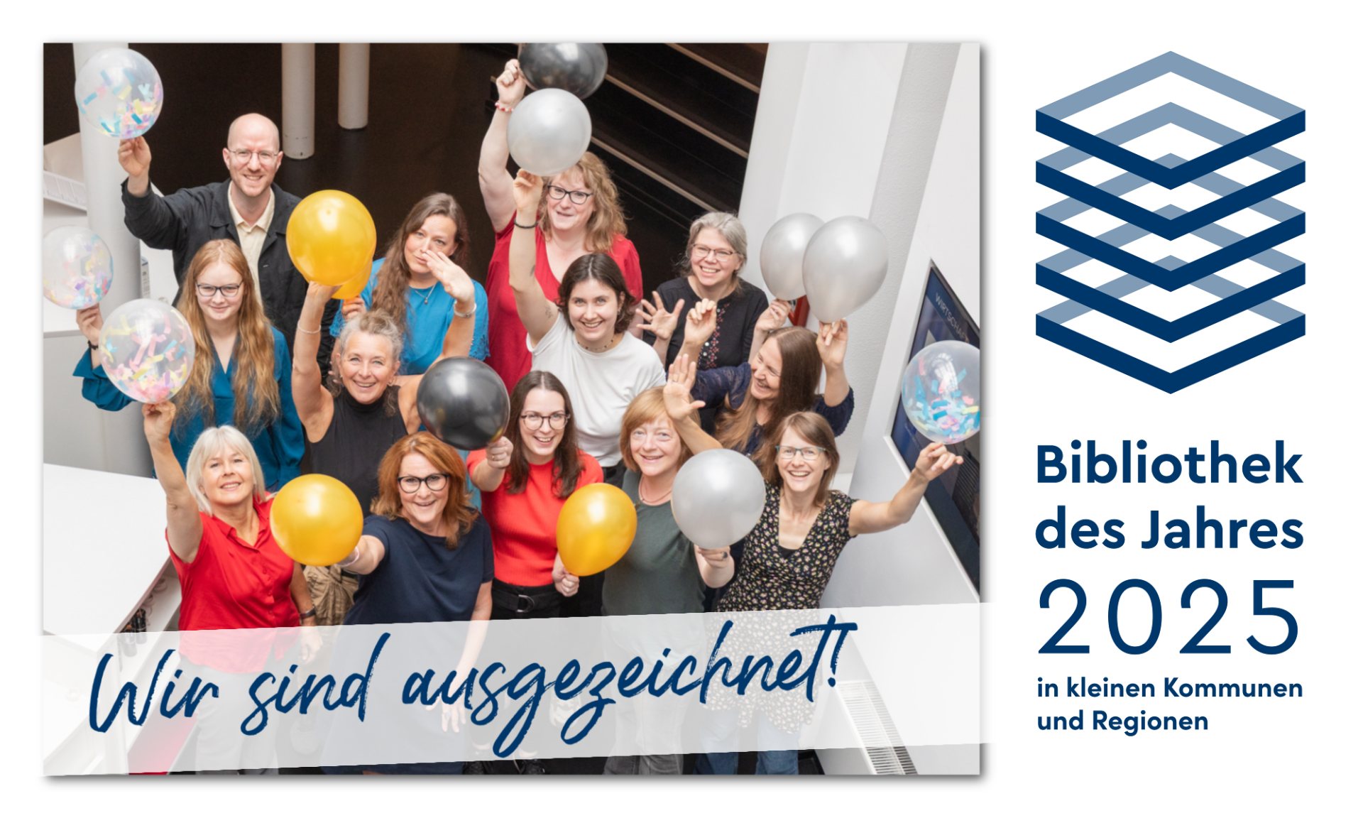 Teamfoto Bibliothek des Jahres